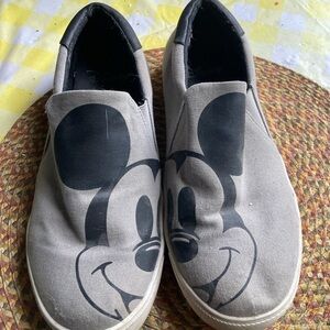 Disney Mickey Mouse Gray Slip-On Shoes